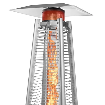 Casafield Outdoor Patio Heater With Dancing Flame And Wheels, Uses Standard 20lb LP Propane Gas Tank 2 Casafield Outdoor Patio Heater With Dancing Flame And Wheels, Uses Standard 20lb LP Propane Gas Tank - Image 2