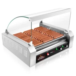 Olde Midway Electric Hot Dog Roller Grill Machine With Glass Cover, Commercial Grade -Garden & Outdoors GUEST 4b06841f c39f 444f 9fb0 f0cfa91bd81c
