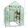 Costway Portable Mini Walk In Outdoor 2 Tier 8 Shelves Greenhouse