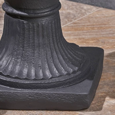 28" Wide Planter Adonis Lightweight Concrete Patio Urn Black - Christopher Knight Home 3 28" Wide Planter Adonis Lightweight Concrete Patio Urn Black - Christopher Knight Home - Image 3