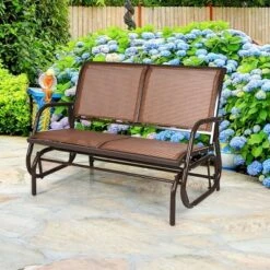 Costway Patio Swing Glider Bench Loveseat Rocking Chair Backyard Poolside -Garden & Outdoors GUEST 4c5e1aa4 e8c0 4c65 87d1 13e2d1b0135c