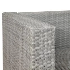 5pc Wicker Patio Seating Set With Cushions - Gray/Blue - GODEER -Garden & Outdoors GUEST 4df469e4 d42b 47ce adc1 802dde77e24a