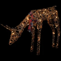 Northlight 35" LED Lighted Feeding Rattan Reindeer Outdoor Christmas Decoration -Garden & Outdoors GUEST 4e9a5192 a07d 4f4b a37d 1cf7c6f88763