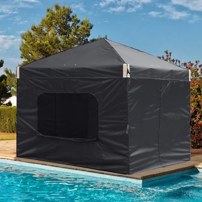 Aoodor 10' X 10' Pop Up Canopy Tent With Removable Mesh Window Sidewalls, Portable Instant Shade Canopy With Roller Bag 2 Aoodor 10' X 10' Pop Up Canopy Tent With Removable Mesh Window Sidewalls, Portable Instant Shade Canopy With Roller Bag - Image 2