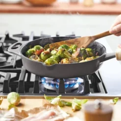 Rachael Ray Premium RUST-RESISTANT Cast Iron Skillet 10" Gray -Garden & Outdoors GUEST 513d099e 12df 4de9 9069 0874534c6530