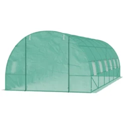Outsunny 26' X 10' X 7' Outdoor Walk-In Tunnel Greenhouse With Roll-up Windows & Zippered Door, Steel Frame, & PE Cover 8 Outsunny 26' X 10' X 7' Outdoor Walk-In Tunnel Greenhouse With Roll-up Windows & Zippered Door, Steel Frame, & PE Cover -Garden & Outdoors GUEST 51cdfde4 e8b5 494d bf2c 7dbd9ccb6b81