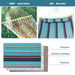 Costway Hammock Chair With Stand Heavy Duty Portable Carrying Bag Cushion Pillow RedBlue -Garden & Outdoors GUEST 5432c417 1f8b 4319 b5a9 b8ca0fb3ae6d