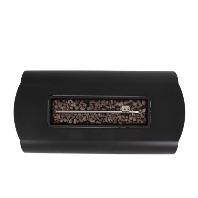 Vernon Outdoor Rectangular Fire Pit With Tank Holder - Dark Gray - Christopher Knight Home 7 Vernon Outdoor Rectangular Fire Pit With Tank Holder - Dark Gray - Christopher Knight Home - Image 7