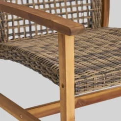 Augusta 5pc Wood & Wicker Chat Set With Fire Pit - Natural/Gray/Dark Gray - Christopher Knight Home -Garden & Outdoors GUEST 5547e5b5 3d75 4c23 aa15 e24f2f9b22b9