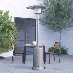 Merrick Lane Stainless Steel 7.5' Tall 40,000 BTU Outdoor Propane Patio Heater With Wheels 22 Merrick Lane Stainless Steel 7.5' Tall 40,000 BTU Outdoor Propane Patio Heater With Wheels -Garden & Outdoors GUEST 55c53cfe f2fa 4ccf 8967 a21505418ade