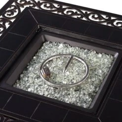 42" Square Aluminum Outdoor Propane Traditional Fire Table With Propane Tank & Table Covers - Oakland Living -Garden & Outdoors GUEST 565837b8 6a1e 4a82 aca6 b99ce7091fbe