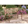 Evergreen Metal Coneflower Bench