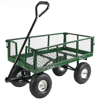 Sunnydaze Decor Sunnydaze Outdoor Lawn And Garden Heavy-Duty Durable Steel Mesh Utility Wagon Cart With Removable Sides 14 Sunnydaze Decor Sunnydaze Outdoor Lawn And Garden Heavy-Duty Durable Steel Mesh Utility Wagon Cart With Removable Sides - Image 14
