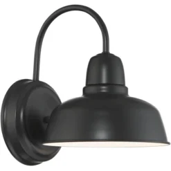 John Timberland Urban Barn Rustic Industrial Farmhouse Outdoor Wall Light Fixtures Set Of 2 Black Gooseneck Arm 11 1/4" For Post Exterior Barn Deck -Garden & Outdoors GUEST 5cc4242e f41a 453b 9285 fc601711150c