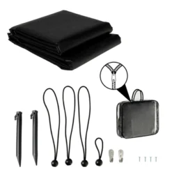 Costway 9' X 7'RV Awning Side Shade Black Mesh Screen Sunshade With Complete Kits -Garden & Outdoors GUEST 5d1aa3a0 8e0d 4e20 ab0b 01b4c9c894e8