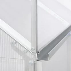 Outsunny Polycarbonate Greenhouse With Aluminum Frame, Walk-in Garden Greenhouse Kit With Adjustable Roof Vent, Rain Gutter And Sliding Door For Winter, Silver 10 Outsunny Polycarbonate Greenhouse With Aluminum Frame, Walk-in Garden Greenhouse Kit With Adjustable Roof Vent, Rain Gutter And Sliding Door For Winter, Silver -Garden & Outdoors GUEST 5e08a776 6309 4762 ba3e 3b6de602af78