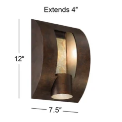 Franklin Iron Works Modern Outdoor Wall Light 12 Inch Exterior Bronze Fixture Downlight For House Patio Porch Deck -Garden & Outdoors GUEST 5f6e487c 253b 4550 a37a fee6a1647f56