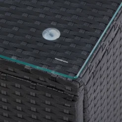 Parksville Patio Bar Set With Cushions - Black/Gray - CorLiving -Garden & Outdoors GUEST 604ca3fb 1196 4bff 993d 21561866e3b6