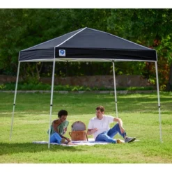 Z-Shade 10 X 10 Foot Angled Leg Outdoor Canopy Tent With A Push Button Locking System And Z-Shade 4 Pack Of Heavy Duty Leg Weight Bags, Black -Garden & Outdoors GUEST 60c10870 91e7 48bc 82b9 9dfc0511e81d