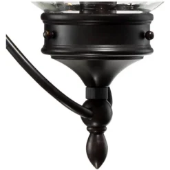 Franklin Iron Works Carriage Outdoor Wall Light Fixture Bronze LED 26 3/4" Clear Seedy Glass For Post Exterior Barn Deck House Porch Yard Posts Patio -Garden & Outdoors GUEST 60edd98e 9143 4847 a876 5b0951d2ad07