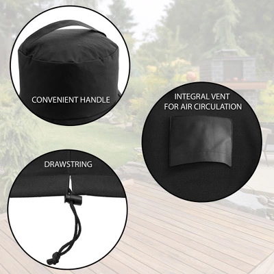 Pure Grill 27-Inch Ceramic Grill Cover For All Large Kamado Charcoal BBQ Grill Brands, Universal Fit Cover - 35" Dia X 45" H 3 Pure Grill 27-Inch Ceramic Grill Cover For All Large Kamado Charcoal BBQ Grill Brands, Universal Fit Cover - 35" Dia X 45" H - Image 3