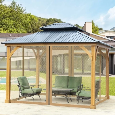 Aoodor Gazebo Netting Screen Replacement Universal 4-Panel Sidewalls 10' X 13' (Only Netting) 6 Aoodor Gazebo Netting Screen Replacement Universal 4-Panel Sidewalls 10' X 13' (Only Netting) - Image 6