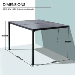 Aoodor Outdoor Louvered Pergola Adjustable Louvered Sloping Roof Wall-Mounted Pergola 13 Aoodor Outdoor Louvered Pergola Adjustable Louvered Sloping Roof Wall-Mounted Pergola -Garden & Outdoors GUEST 621028d3 d204 475d 9399 c6dcaa62215f