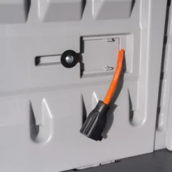 Suncast Backyard Oasis 130-Gallon Outdoor Storage Shed Basic Unit With Adjustable Shelf For Garden, Patio, Backyard, Yard, Or Pool Supplies, Dove Gray -Garden & Outdoors GUEST 6324c49f 02cb 4459 81e6 ff332efe209e