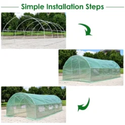 10'X6.5'X20' Walk-in Greenhouse Backyard Grow Tents Steel Frame 8 Windows -Garden & Outdoors GUEST 6376b1dd add7 49bb bae4 0753b423ceba