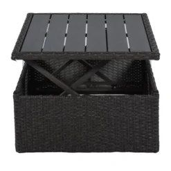 4pc Outdoor Wicker Rectangle Daybed With Canopy & Cushions - Beige - GODEER -Garden & Outdoors GUEST 63a5e210 8a82 4515 92ed 04a43b485285