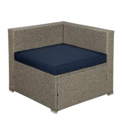 5pc Outdoor Rattan Wicker Sectional Conversation Set With Cushions - Gray/Navy - GODEER 16 5pc Outdoor Rattan Wicker Sectional Conversation Set With Cushions - Gray/Navy - GODEER -Garden & Outdoors GUEST 653cf01e 13f4 4128 ac95 e5b299999163