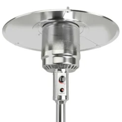 Costway 87'' Tall Patio Propane Heater 48,000 BTU W/Table & Wheels Silver -Garden & Outdoors GUEST 656a2ba6 83a4 4ff4 8a7f ee7198163a39