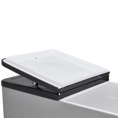 JOMEED 80 Quart/20 Gallon Wheeled Rolling Outdoor Patio And Deck Cooler Cart Ice Chest With Shelf, Drainage Hole Plug And Bottle Opener, Silver 3 JOMEED 80 Quart/20 Gallon Wheeled Rolling Outdoor Patio And Deck Cooler Cart Ice Chest With Shelf, Drainage Hole Plug And Bottle Opener, Silver - Image 3