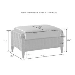 Kiawah Outdoor Wicker Ottoman - Crosley 18 Kiawah Outdoor Wicker Ottoman - Crosley -Garden & Outdoors GUEST 6785b346 f4e4 4cf6 97eb e0243d17b19a