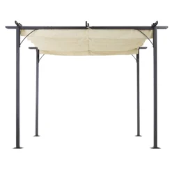 Outsunny 10' X 10' Retractable Patio Gazebo Pergola With UV Resistant Outdoor Canopy & Strong Steel Frame -Garden & Outdoors GUEST 6a72747c 5ffd 4903 a569 5f4e56b90725
