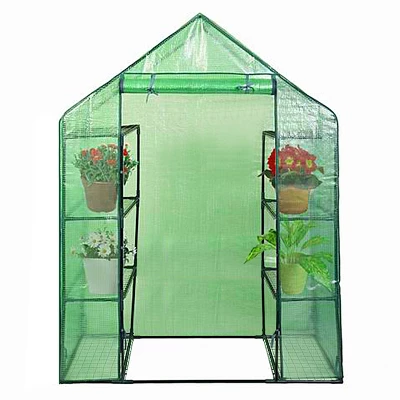 Costway Portable Mini Walk In Outdoor 4 Tier 8 Shelves Greenhouse 9 Costway Portable Mini Walk In Outdoor 4 Tier 8 Shelves Greenhouse - Image 9