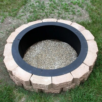 Sunnydaze Decor Sunnydaze Outdoor Heavy-Duty Steel Portable Above Ground Or In-Ground Round Fire Pit Liner Ring - Black 5 Sunnydaze Decor Sunnydaze Outdoor Heavy-Duty Steel Portable Above Ground Or In-Ground Round Fire Pit Liner Ring - Black - Image 5