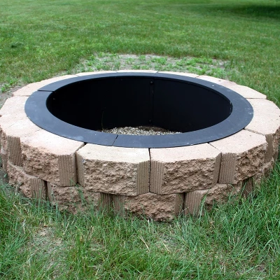 Sunnydaze Decor Sunnydaze Outdoor Heavy-Duty Steel Portable Above Ground Or In-Ground Round Fire Pit Liner Ring - Black 4 Sunnydaze Decor Sunnydaze Outdoor Heavy-Duty Steel Portable Above Ground Or In-Ground Round Fire Pit Liner Ring - Black - Image 4