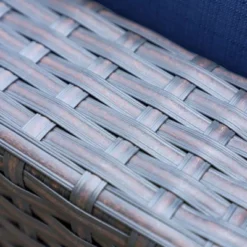 2pk Outdoor Rattan Ottomans With Cushions - Captiva Designs -Garden & Outdoors GUEST 6e283ea7 4067 4fcf 901d 0c90c3fdda98