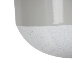 Gray Metal, Rope & Wood Large Hanging Planter - Foreside Home & Garden