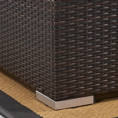 Santa Rosa 8pc Wicker Sectional Sofa Set - Brown/Beige - Christopher Knight Home 4 Santa Rosa 8pc Wicker Sectional Sofa Set - Brown/Beige - Christopher Knight Home - Image 4