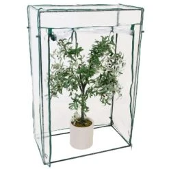 Sunnydaze Decor Sunnydaze Outdoor Deluxe Portable Large Potted Plant And Starter Tomato Plant Greenhouse With Roll-Up Door - Clear -Garden & Outdoors GUEST 71472fbb 088c 4235 9d22 ee6aa43f30fa