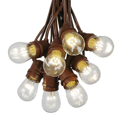 Novelty Lights Edison Outdoor String Lights With 25 In-Line Sockets Brown Wire 37.5 Feet 7 Novelty Lights Edison Outdoor String Lights With 25 In-Line Sockets Brown Wire 37.5 Feet - Image 7