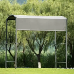SUGIFT 7 Ft Outdoor Grill Gazebo BBQ Canopy With Side Awning In Gray -Garden & Outdoors GUEST 73448f7a d938 47b5 a102 9567278be327