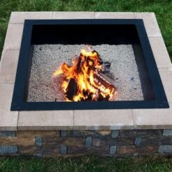 Sunnydaze Decor Sunnydaze Outdoor Heavy-Duty Steel Portable Above Ground Or In-Ground Square Fire Pit Liner Ring - Black -Garden & Outdoors GUEST 737d9285 a038 42d9 ba61 4426925898c7