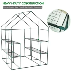 Costway Portable Mini Walk In Outdoor 2 Tier 8 Shelves Greenhouse -Garden & Outdoors GUEST 7473cf65 c759 4331 9232 1d3dfed44f57