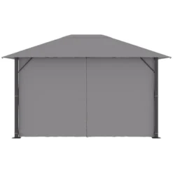 Outsunny 13' X 10' Patio Gazebo Outdoor Canopy Shelter With Sidewalls, Vented Roof, Aluminum Frame For Garden, Lawn, Backyard And Deck -Garden & Outdoors GUEST 74a39c44 80eb 4c62 b84f eedd3f91bf72