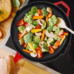 Bruntmor 12'' Pre-seasoned Cast Iron Frying Pan - Red 8 Bruntmor 12'' Pre-seasoned Cast Iron Frying Pan - Red -Garden & Outdoors GUEST 75f20f31 5bda 4dc2 a71e 9dfd3e4ae80b