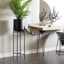 Olivia & May Modern With Stand Iron Planter Pots Black 31 Olivia & May Modern With Stand Iron Planter Pots Black -Garden & Outdoors GUEST 76d9bb27 6dc7 4aca 873a b3b7a31a0c93