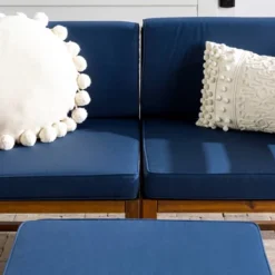 3pc Modular Acacia Wood Patio Chat Set With Cushions - Saracina Home -Garden & Outdoors GUEST 774d8c79 0a90 40ac b4a8 7f5728c3bc02